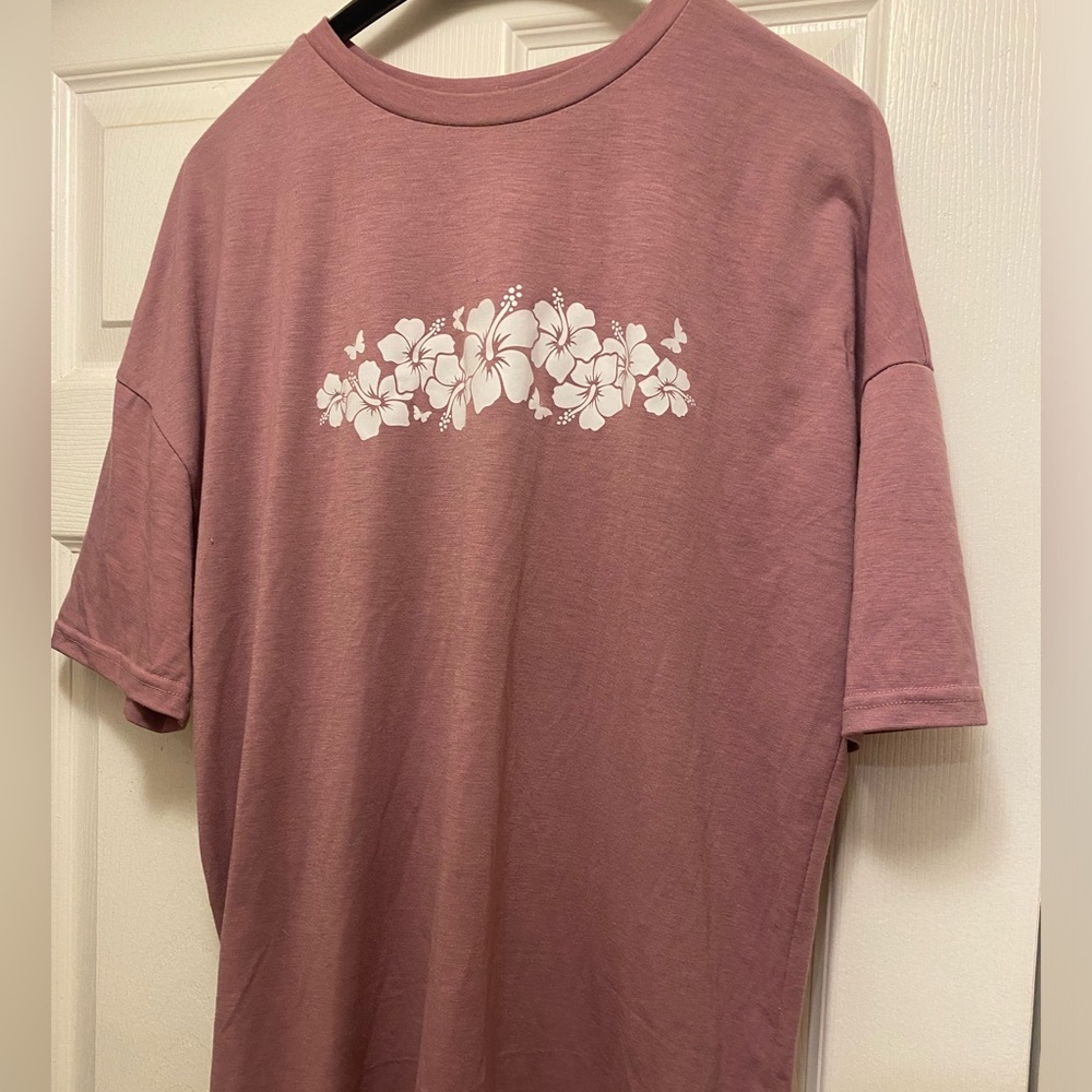 Oversized Hawaiian T shirt L